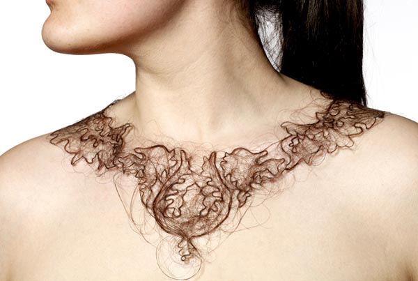 Human Hair Necklaces by Kerry Howley