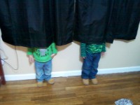 Kids play hide-and-seek